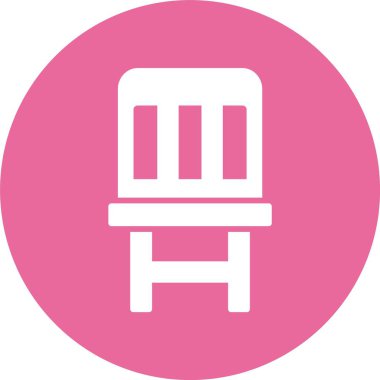 sandalye web simgesi, basit vektör illüstrasyonu