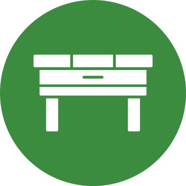 Masa. Web simgesi basit illüstrasyon 