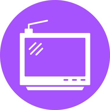 Televizyon web simgesi, basit vektör illüstrasyonu