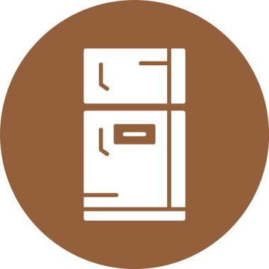 Buzdolabı web simgesi, basit vektör illüstrasyonu