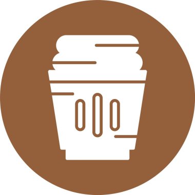 Çamaşır sepeti. Web simgesi basit illüstrasyon