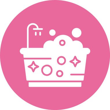 Küvet web simgesi, basit vektör illüstrasyonu