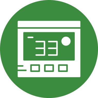 Termostat web simgesi, basit vektör illüstrasyonu
