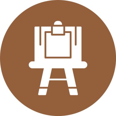 easel web simgesi, basit vektör illüstrasyonu 