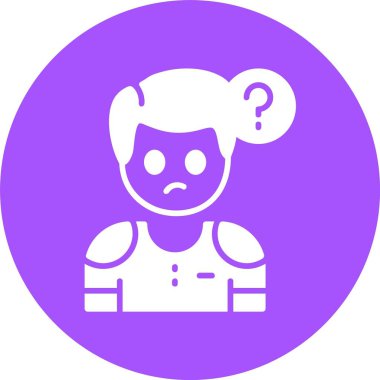 Karışıklık web simgesi basit vektör illüstrasyonu