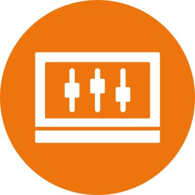 Web simgesi ayarlanıyor, basit vektör illüstrasyonu 