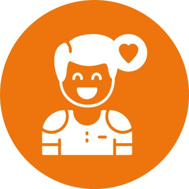 Sempati web simgesi basit vektör illüstrasyonu