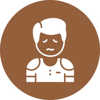  Tedirginlik web simgesi basit vektör illüstrasyonu