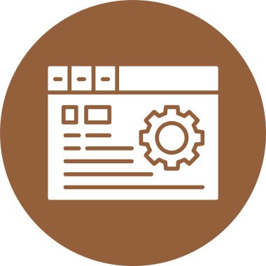 Web tarayıcı simgesi, vektör illüstrasyonu basit tasarım