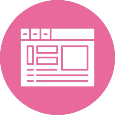 Web sitesi simgesi, basit vektör illüstrasyonu