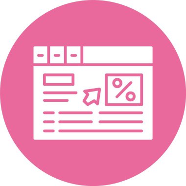 Web tarayıcı simgesi, vektör illüstrasyonu basit tasarım