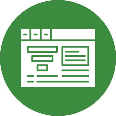 Web tarayıcı simgesi, vektör illüstrasyonu basit tasarım