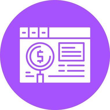 Web tarayıcı simgesi, vektör illüstrasyonu basit tasarım