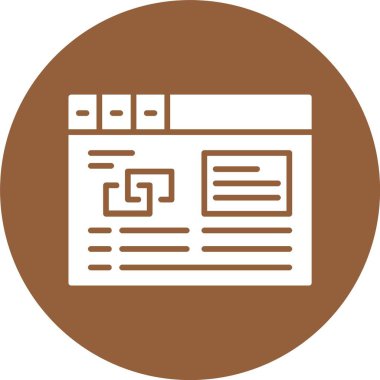 Web tarayıcı simgesi, vektör illüstrasyonu basit tasarım