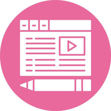 Web tarayıcı simgesi, vektör illüstrasyonu basit tasarım