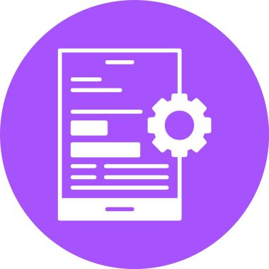 Mobil optimizasyon. Web simgesi basit illüstrasyon