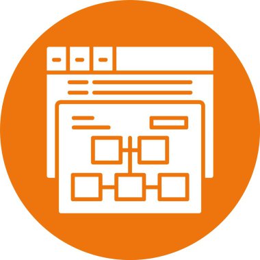 Web tarayıcı simgesi, vektör illüstrasyonu basit tasarım