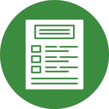 Kontrol listesi web simgesi, basit vektör illüstrasyonu 