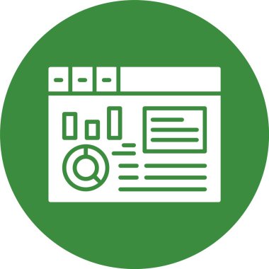 Gösterge paneli web simgesi, basit vektör illüstrasyonu