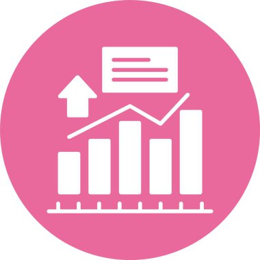 Çubuk Grafik web simgesi, basit vektör illüstrasyonu