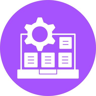 Algoritma. Web simgesi basit illüstrasyon