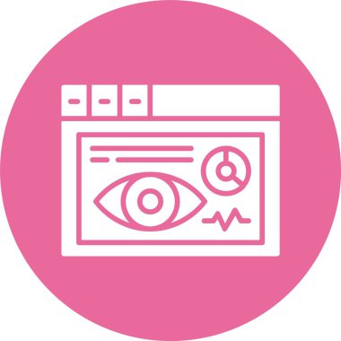 İzlenimler. Web simgesi basit illüstrasyon