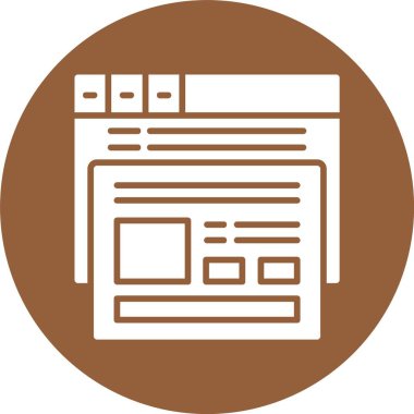 İniş Sayfası. Web simgesi basit illüstrasyon