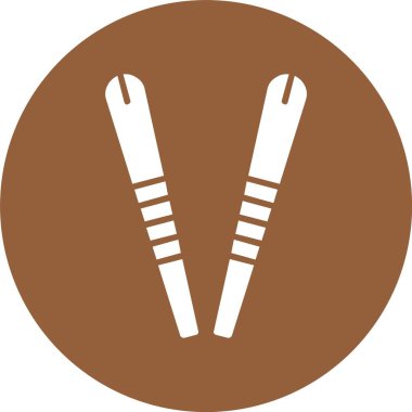 Chopsticks web simgesi, basit vektör illüstrasyonu 