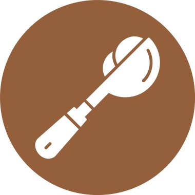 Kepçe web simgesi, basit vektör illüstrasyonu 