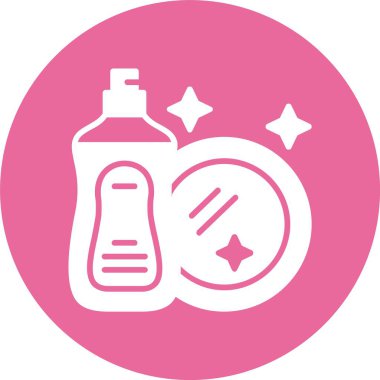 Bulaşık ikonu, vektör illüstrasyonu basit tasarım