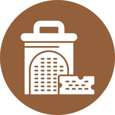 Peynir rendesi simgesi, vektör illüstrasyonu basit tasarım