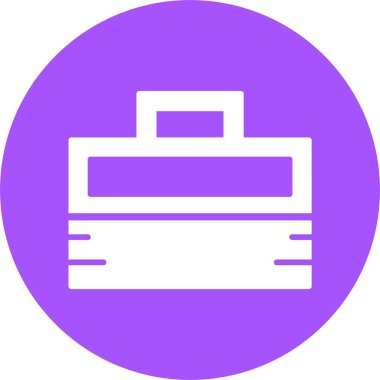 Evrak çantası web simgesi, basit vektör illüstrasyonu 