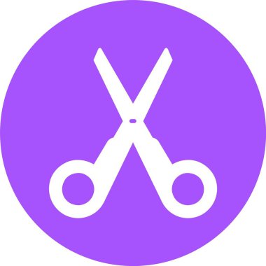 makas web simgesi, basit vektör illüstrasyonu 