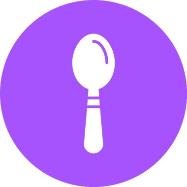 Spoon web simgesi, basit vektör illüstrasyonu 