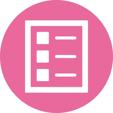 Web simgesini listele, basit vektör resimlemesi