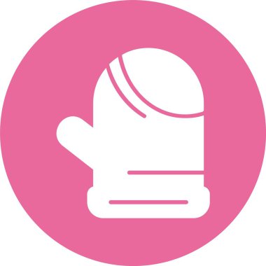 Fırın eldiveni simgesi, vektör illüstrasyonu basit tasarım