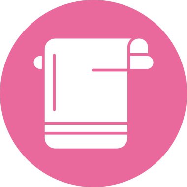 Havlu Web simgesi, basit vektör illüstrasyonu 