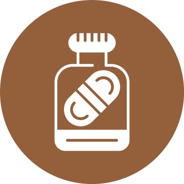 İlaç. Web simgesi basit illüstrasyon