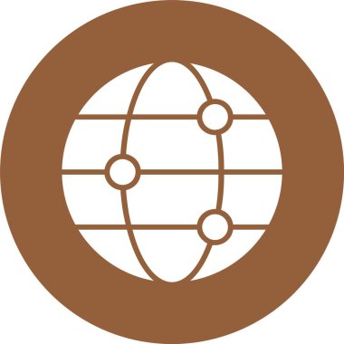 Küre. Web simgesi basit illüstrasyon