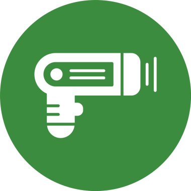 Termometre silah simgesi, vektör illüstrasyonu basit tasarım