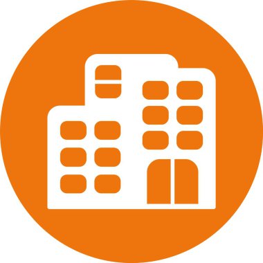 Hastane binası. Web simgesi basit illüstrasyon