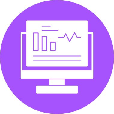 bilgisayar ekranı simgesi, vektör illüstrasyonu basit tasarım