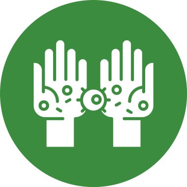 Kirli eller. Web simgesi basit illüstrasyon