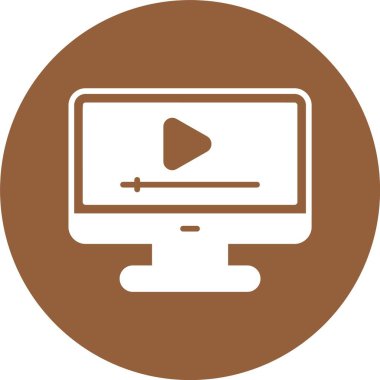 Video akışı ağ ikonu vektör illüstrasyonu