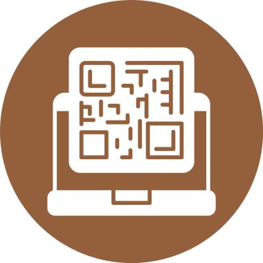 qr kod web simgesi vektör çizimi