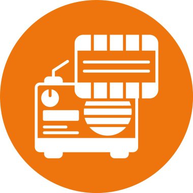 Medya web simgesi, basit vektör illüstrasyonu