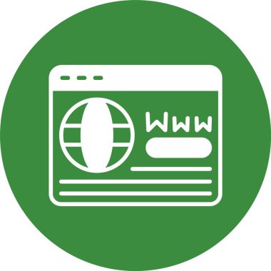 Web sitesi simgesi, basit vektör illüstrasyonu