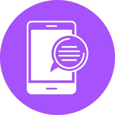 Mesaj var. Web simgesi basit illüstrasyon