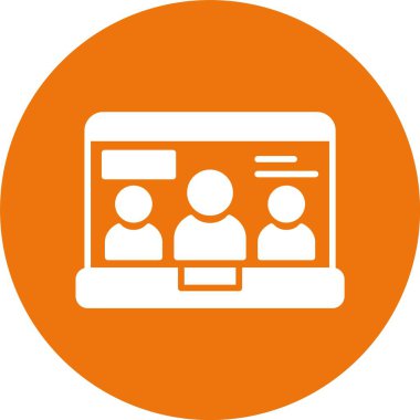 Grup olarak. Web simgesi basit illüstrasyon