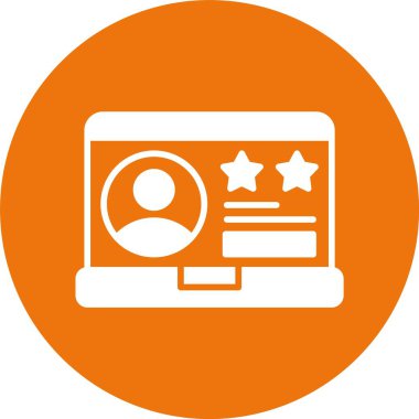 Reyting. Web simgesi basit illüstrasyon